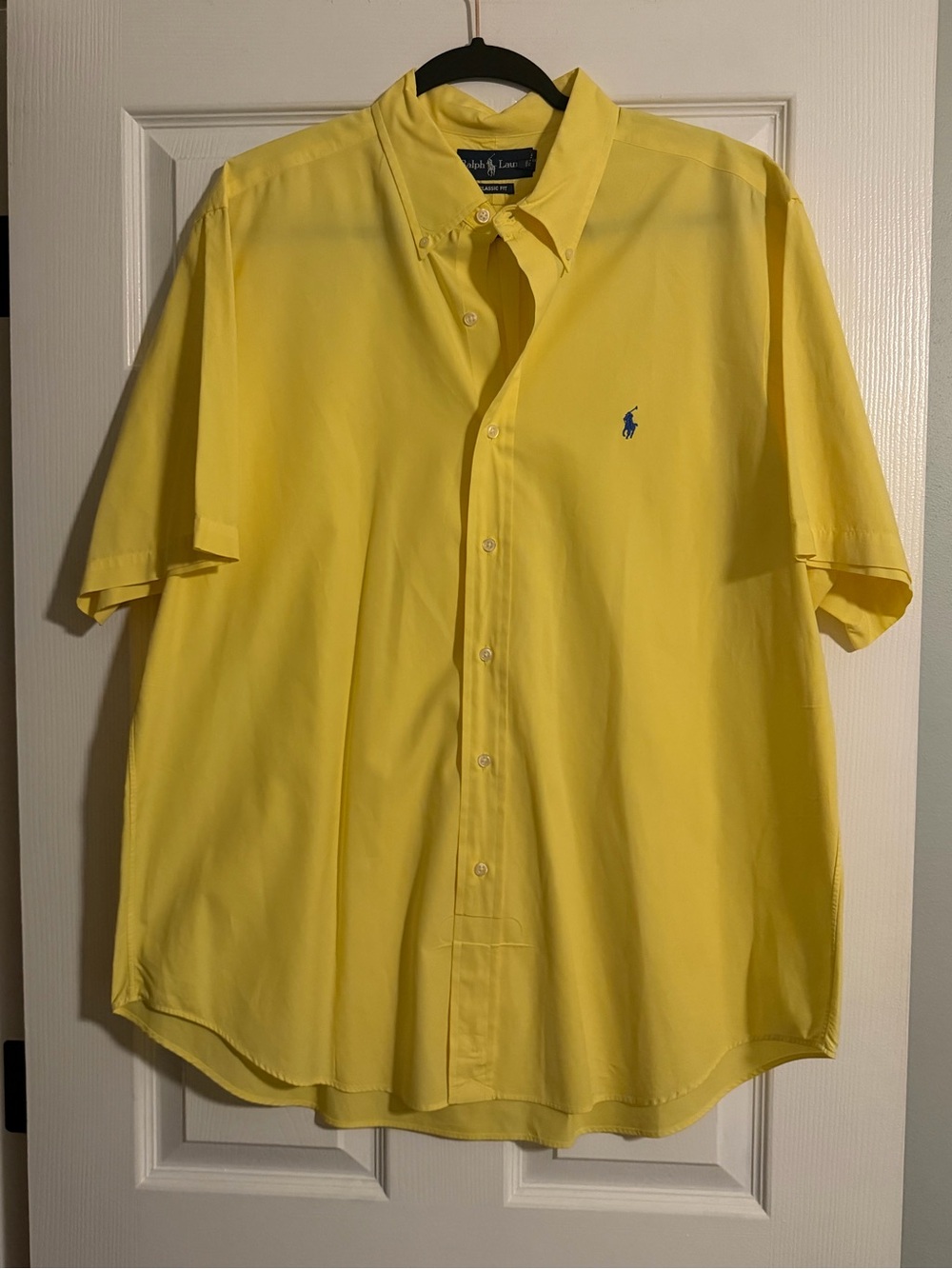Ralph Lauren Yellow Short-Sleeve Button-Down Shirt